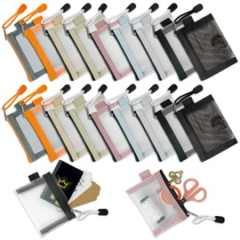 18Pcs Mini Zipper Mesh Bags, 3" x 4.3" Nylon Mesh Zipper Pouch, Coin Pouch, Credit Card Cosmetic Bag Multicolor Purse Mesh Travel Organizer Bags for Women (Multicolor)