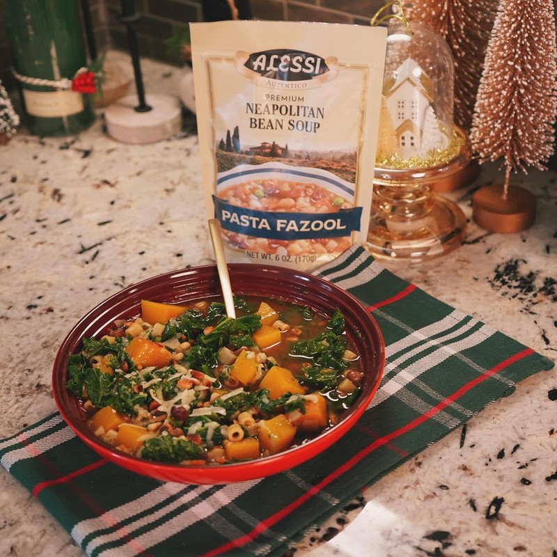 Alessi Autentico Premium Soups, Traditional Flavors, 6oz (Neapolitan Bean, Pack