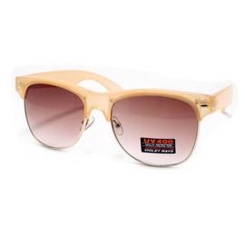 JuicyOrange Flower Floral Print Sunglasses Womens Fashion Square Keyhole Frame Peach