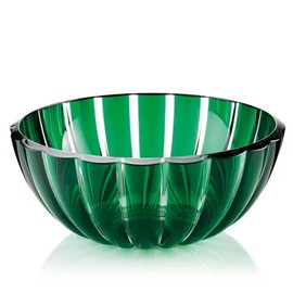 Guzzini Dolcevita Green Bowl Medium 7.9 inches (20 cm) Bio-Based Plastic Emerald Indoor Outdoor Serveware