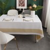 GOLD SAIL White Table Cloth Square Table–Waterproof and Wrinkle Resistant