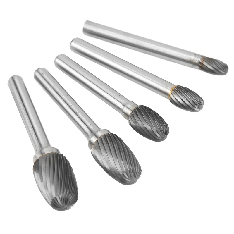Single Cut Carbide Rotary Burr File Set 6mm Shank Diameter