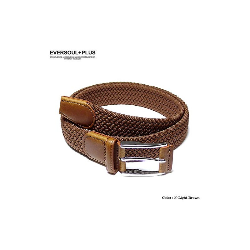 EVERSOUL Mesh Belt, 10 Colors, Stretchable, Elastic Belt, Braid, Business,