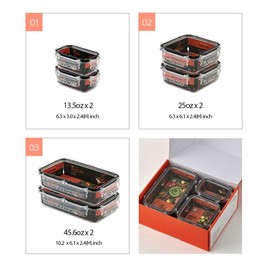 gotman Airtight Food Storage Containers with Lids Gift Set (6 pack) BPA-Free | Clear | Microwave, Freezer and Dishwasher Safe | Leak-Proof | Kitchen Fridge Organizer Fruit Boxes | Fresher Food