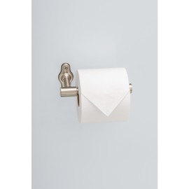 Franklin Brass Calloway (1-Pack) Toilet Paper Holder Satin Nickel Euro Tissue Roll Holder Single Post Toilet Tissue Holder Wall Bathroom Accessories Bath Organization/Storage CLWY51-SN