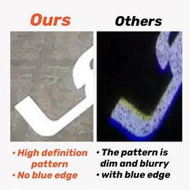 YAETCHiEA Car Door Puddle Light Logo Projector Never Fade Ultra-Bright LED Car Door Projector Light, Compatible with LS/ES/is/LX/RX/GS/HS/LM/GX/RC/UX/RC/LC/RZ, Pack of 1 (HD Style(1 Door Light/ 1pc))