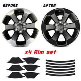 Optix Full Wheel Overlay Rim Accent Vinyl Decal Wrap Compatible with Ram Rebel 2019 2020 - Metallic Matte Chrome Gunmetal