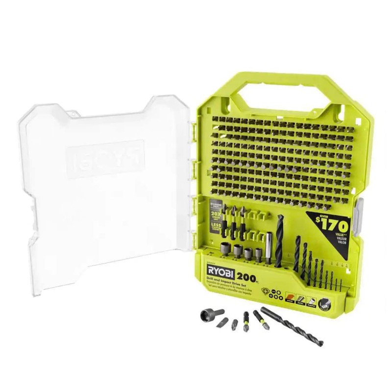 RYOBI 200 Piece Drill and Impact Drive Set