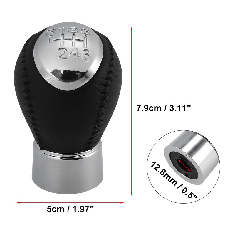X AUTOHAUX Car 6 Speed Manual Gear Shift Knob for