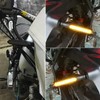 4PCS Motorcycle LED Turn Signal Flowing Water Light Amber Blinker
