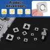Glarks 90pcs Carbon Steel Square Nut Set M3 M4 M5
