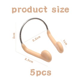 RNSKFG 5 Swimming Nose Clips, Anti-Falling And Waterproof Design, Swimming Training Supplies, Universal For Adults And Children.