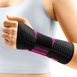 FREETOO Lightweight Fit Wrist Support with Bionic Carpal Tunnel Splint, [Single Stage Wear] Wrist Bandages for RSI, Tendonitis, Extended Wrist Splint for Men and Women