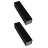 Kwweeoo Black Aluminum Square Tubing 2Pcs 25mm x 25mm x