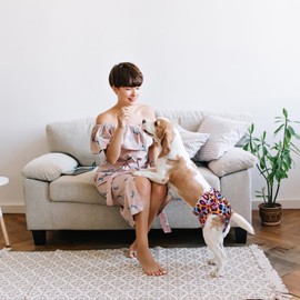 UNIPUP Reusable Female Dog Diapers Period Panties Washable Puppy Pee Pads with Adjustable Strap for Small Dogs in Heat and Incontinence