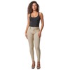 YMI Women's Hyperstretch Mid-Rise Skinny Jeans, Taupe, XL