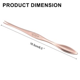 uxcell 10 Pcs Stainless Steel Crab Forks 6.5 Inch Seafood Forks Crab Legs Cracker Utensils Seafood Picks Tools for Lobster, Crab, Crawfish, Prawns and Shrimp Seafood (Rose Gold)