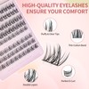Lash Clusters DIY Eyelash Extensions 124 PCS Clusters Lashes 10-14mm