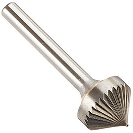 Drill America SK-6 Carbide Burr/Rotary File 90 Degree Included Angle Double Cut for Die Grinder 5/8" Dia. x 5/16" Cut Length with 1/4" Shank and 2-1/16" Overall Length, DUL Series