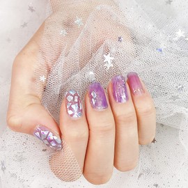 3D Nail Stickers Art, Stylish Nail Polish Strips with Extra Nail Decals, nanosase by igozen (Set of 2) (3D, K11 Stunera)