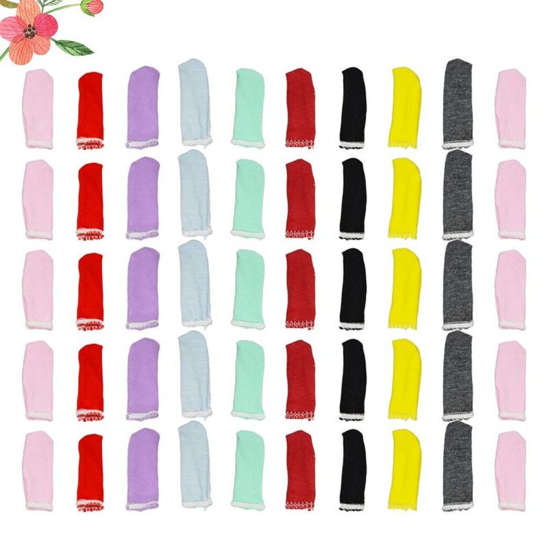 PRETYZOOM 50pcs Finger Cots Cotton Finger Guards Protective Fabric Finger