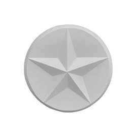 Round Texas Star Precast Stone Wall Medallion. Outdoor Fireplace Concrete Plaque. 14" Diameter. Architectural Ornament. Outdoor Kitchen & Poolhouse Decor. Commercial Building Accent. Garden Stone.