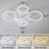 HuixuTe 26" White Geometric Circular Ceiling Fan with Lights Remote