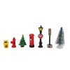 Lighted Christmas Village Sets with Figures Resin 80mah Exquisite Christmas