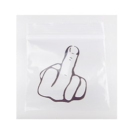 100 Resealable Baggies - The Finger Design 5cm x 5cm