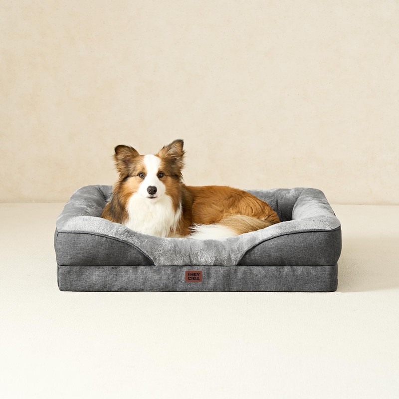 EHEYCIGA Memory Foam Dog Bed for Large Sized, Orthopedic Dog
