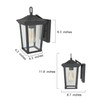 LNC Black Outdoor Wall Lantern, Farmhouse Waterproof Exterior Light Fixtures