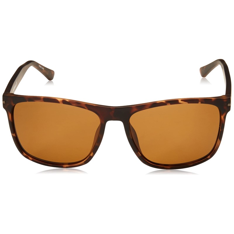 Columbia Boulder Ridge Rectangular Polarized Sunglasses, Matte Tortoise/Brown Polarized, 57