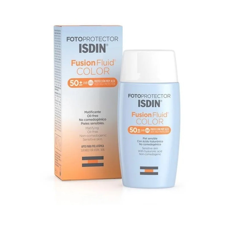 Protector solar Isdin Color Fusion Fluid 50FPS en fluído 50mL