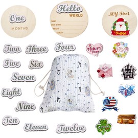 Magnetic Monthly Baby Milestone, Magnetized Baby Announcement Sign, Hello World Board Welcome Newborn Birth My First Holiday Signs Baby Name Nursery Decor (Green)