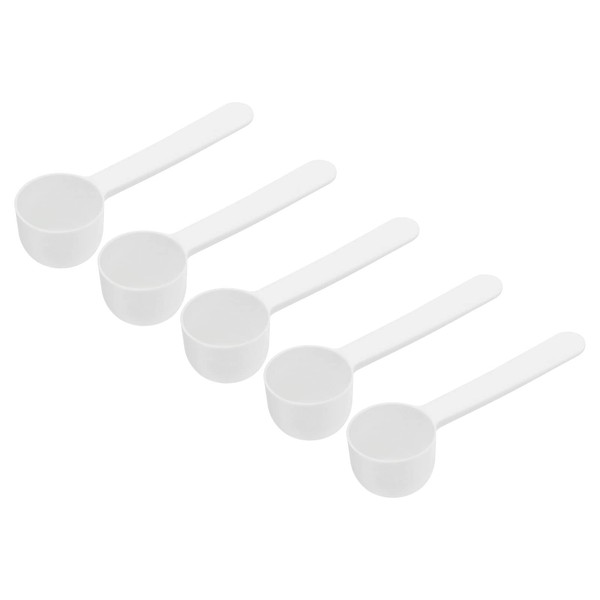 MECCANIXITY Micro Spoons 5 Gram Measuring Scoop Plastic Flat Bottom