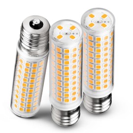 Heifymi E17 10 Watt LED Bulb 100W Equivalent 2700K Warm White 1000lm Non-Dimmable 120V E17 Intermediate Base LED Bulb for Desk Lamp, Ceiling Fan Lights, Headboard Reading Lights, Chandelier, 3 Pack