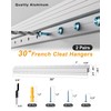 French Cleat 30 inch, 2 Pairs Heavy Duty Aluminum Z