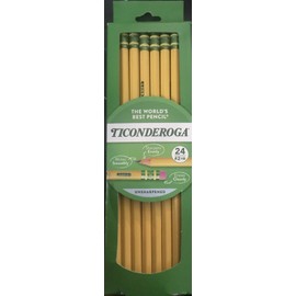 Ticonderoga Dixon Ticonderoga #2 HB Premium Wood Pencils 24 Count 13924 Yellow
