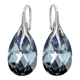 Hanging Silver Earrings 925 Silver with Zirconia - Jewellery for Women and Girls - Drop Earrings Ideal for Gifts for Women Hanging Women's Earrings, Silver, Crystal