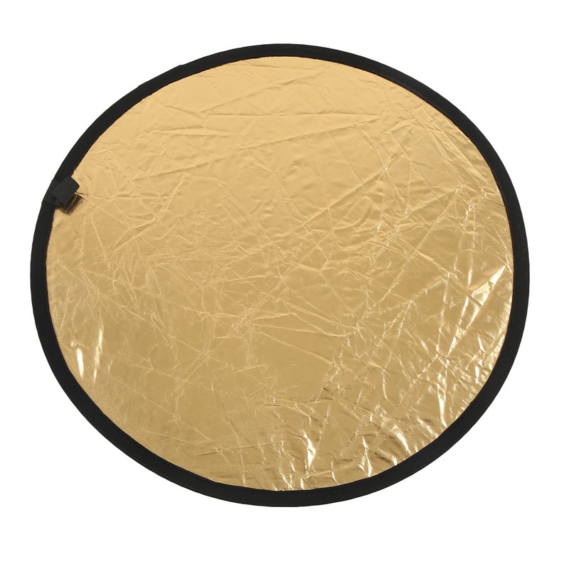 Silver Gold 2 In 1 Reflector Portable Mini Round Light