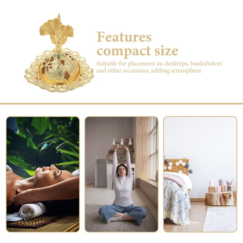 HOLIDYOYO Alloy Incense Burner Holder Retro Censer for Indoor Use