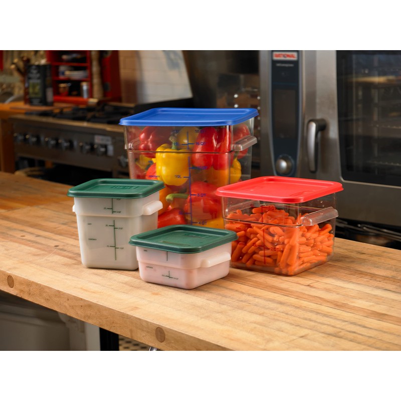Carlisle FoodService Products Squares Square Food Storage Container with Stackable
