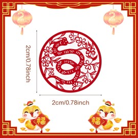 1000 Pieces Chinese New Year 2025 Year of the Snake Party Round Candy Sticker Chinese Lunar New Year Stickers Labels for Chocolate Candy