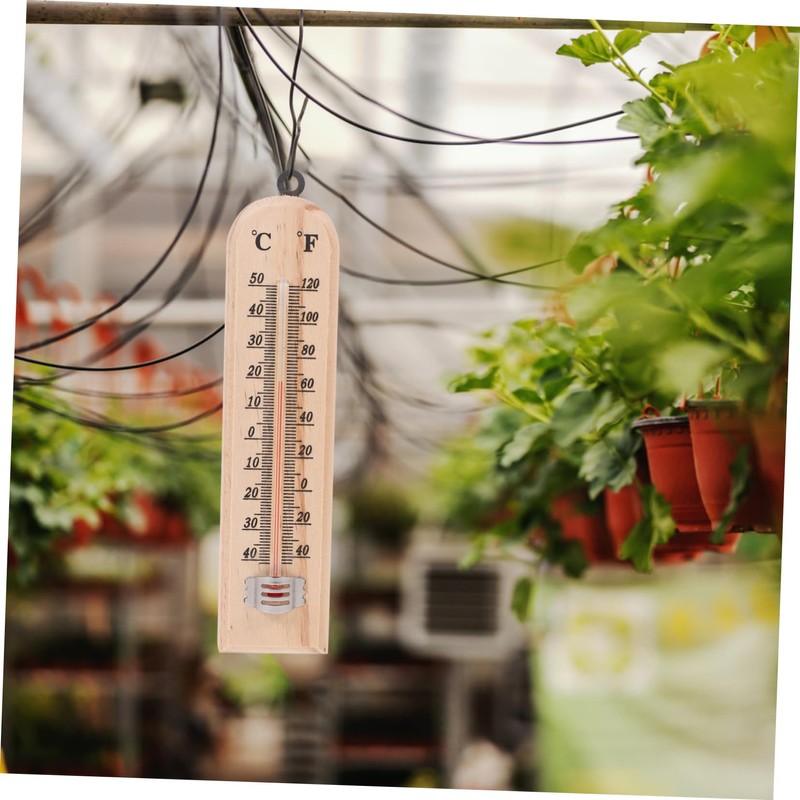 CAXUSD Professional Wall Thermometer Pcs Wooden Room Thermometers Accurate Temperature