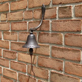 TG,LLC Treasure Gurus Cast Iron Vintage Replica Clear Loud Tone Logan Dinner Bell with Bracket