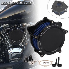 Unbranded Air Cleaner Blue Intake Filter System Kit For Harley M8 Softail Touring Trike