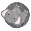 Baby Play Mat Round Cartoon Elephant Pattern Soft Cotton Decoration