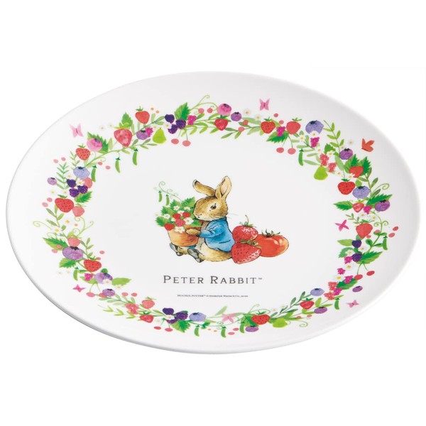 Skater MPL20P-A Thin Melamine Plate, 7.9 inches (20 cm), Peter Rabbit