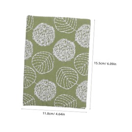 Angoily Green Floral Pattern Fabric Book Cover for A6 Notebooks Washable Stretchable Protector for Journals and Notebooks Reusable Soft Cloth Sleeve