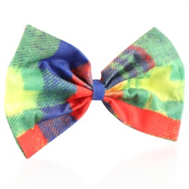 com-four® 2 x clown bow tie, colourful patterned bow in clown look, costume accessory, colourful neck bow in one size (2 x colourful bow ties)